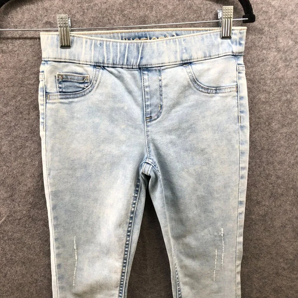 Justice Girls Size 12 Legging‎ Jeans Blue Light Wash Pull On Jegging Skinny